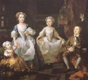 HOGARTH, William The Graham Chidren (mk08) oil on canvas